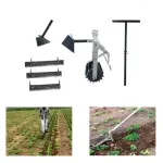 Heavy Duty Hand Weeder with 4 feet Handle, Furrower & 3 Blades