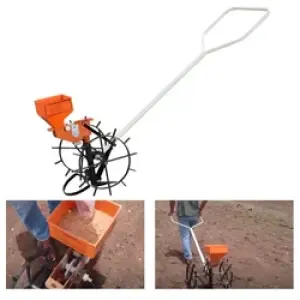 Heavy Duty Mild Steel Hand Operated Seed Drill Machine | Manual Seeder for Agriculture
